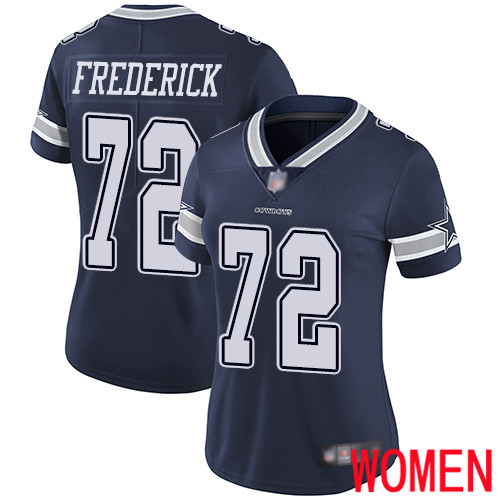Women Dallas Cowboys Limited Navy Blue Travis Frederick Home 72 Vapor Untouchable NFL Jersey